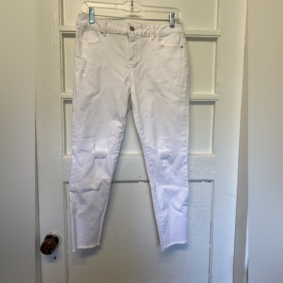 Calvin Klein Denim - Calvin Klein jeans capri skinny jeans size 16 white